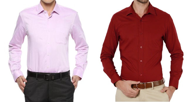 HOT COMBO OF 5 PLAIN SHIRTS