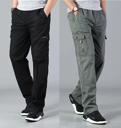 MEN CASUAL STRAIGHT CARGO PANTS (Pack of 2)