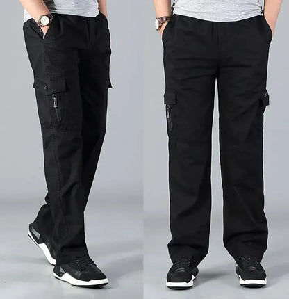 MEN CASUAL STRAIGHT CARGO PANTS (Pack of 2)