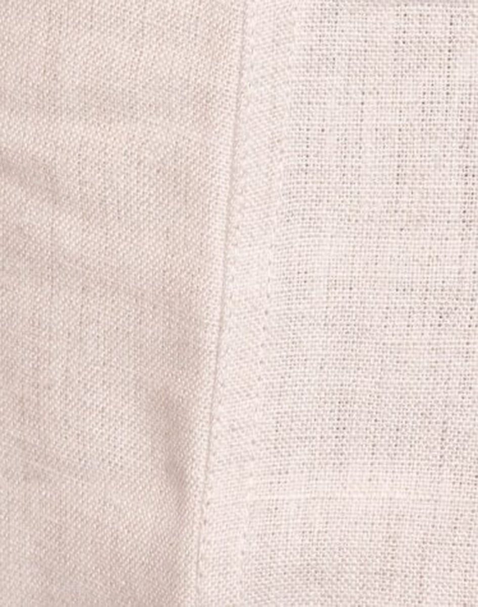 Beige Linen Casual Men Pant