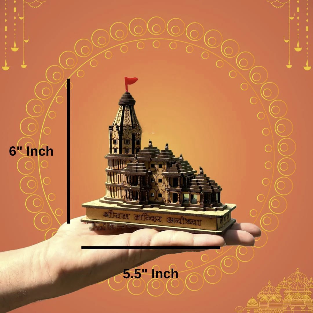 Shree Ram Janmabhoomi 3D Wooden Temple