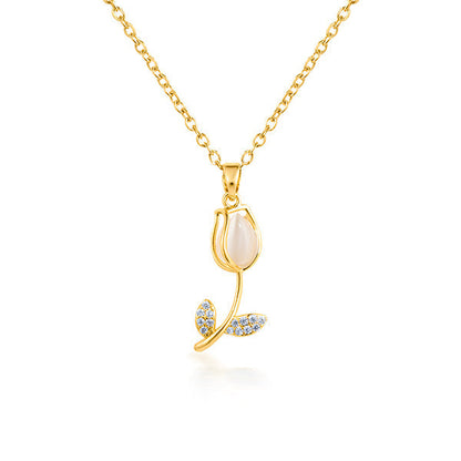 Tulip leaf necklace