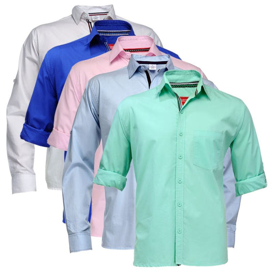 NEW COMBO OF 5 PLAIN SHIRTS